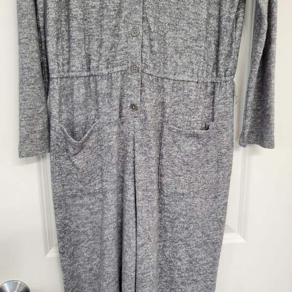 Spense Women's Medium Fleecey Button Up Comfy Jumpsuit - Picture 8 of 8